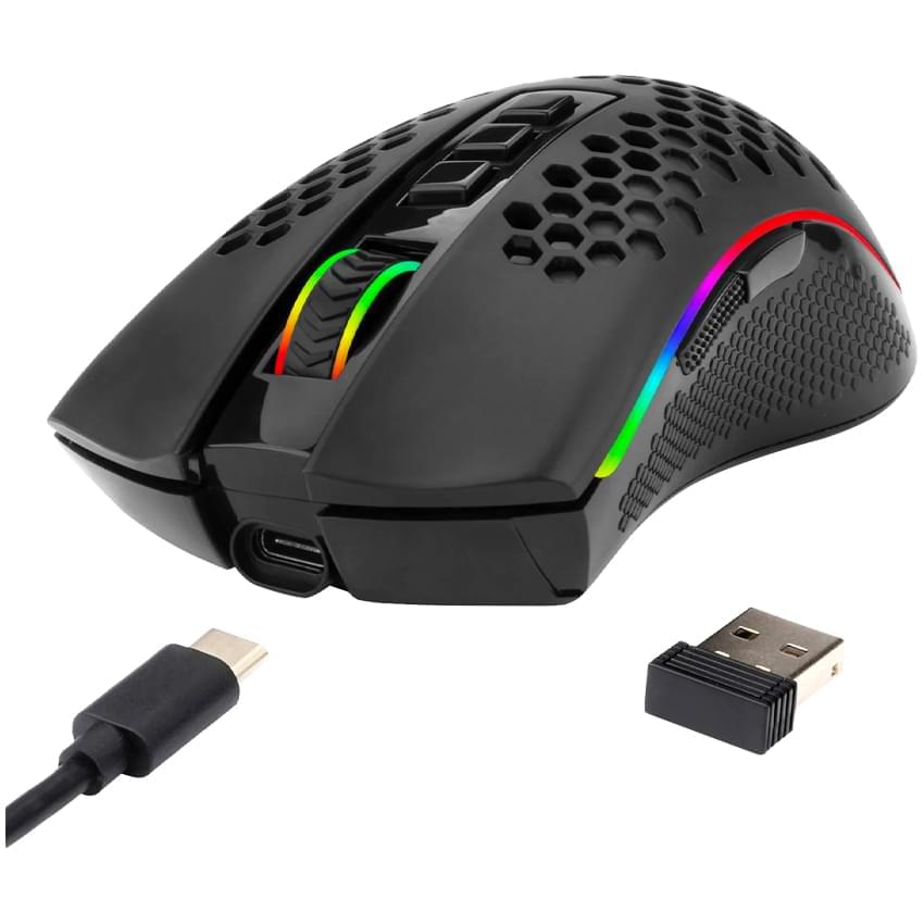 Mouse Redragon Storm Pro Rgb 16000 Dpi Negro